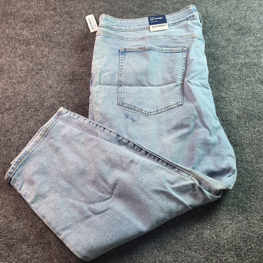 Old Navy OG Straight High Rise Ankle Jeans Size 30 Distressed Light Wash